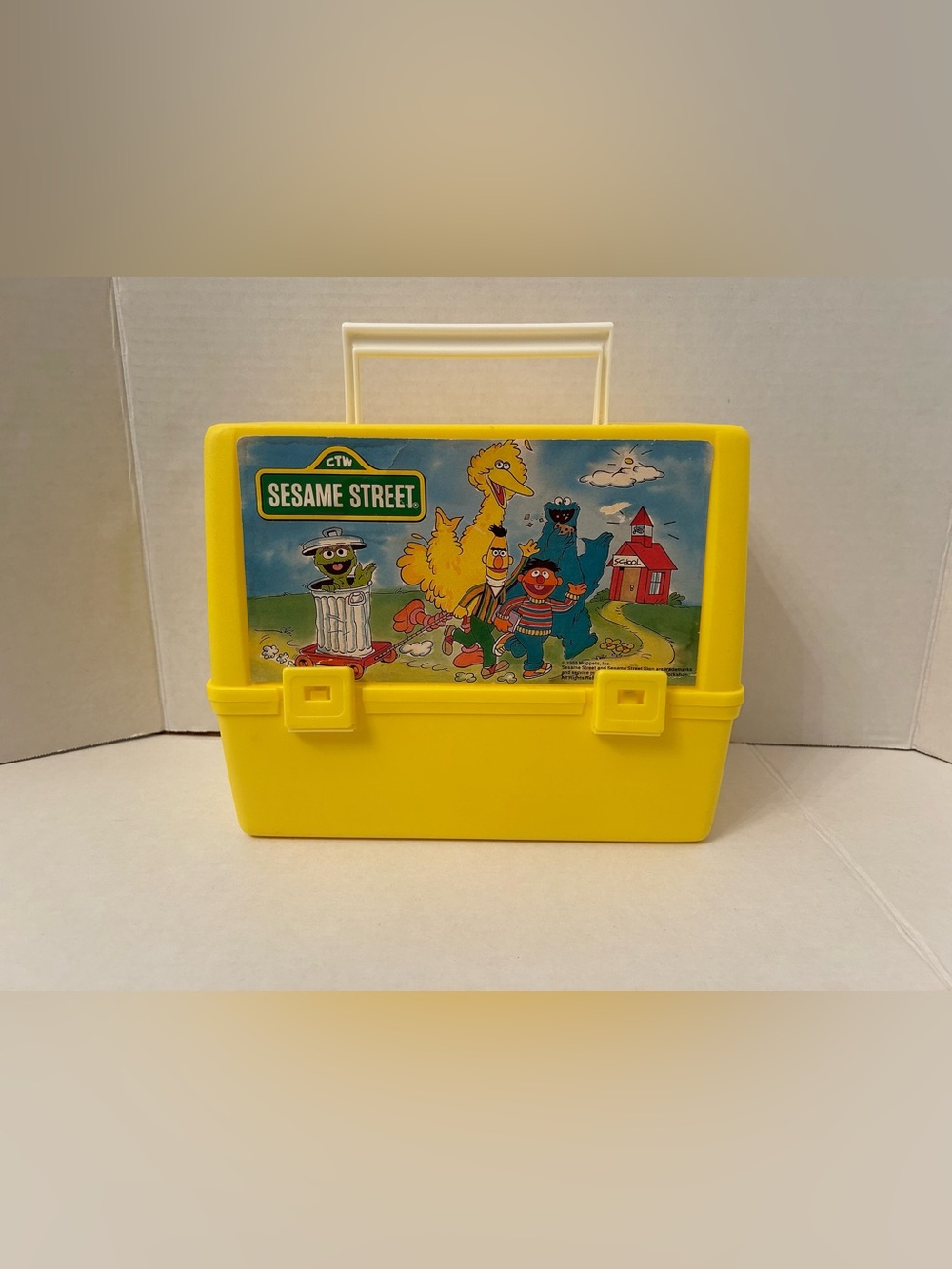 Sesame Street 1988 Vintage Thermos Plastic Lunch Box